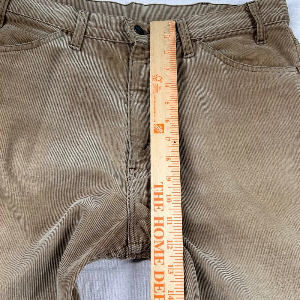 Vintage Levis Corduroy Pants Mens 35x29 Tan Brown 70s 80s Talon 42 Zip